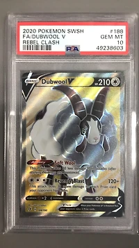 2020 Pokemon Sword & Shield Rebel Clash 188 Fa/dubwool V PSA 10