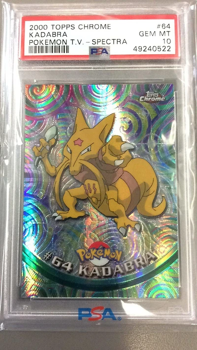 2000 Topps Chrome Pokemon T.v. 64 Kadabra PSA
