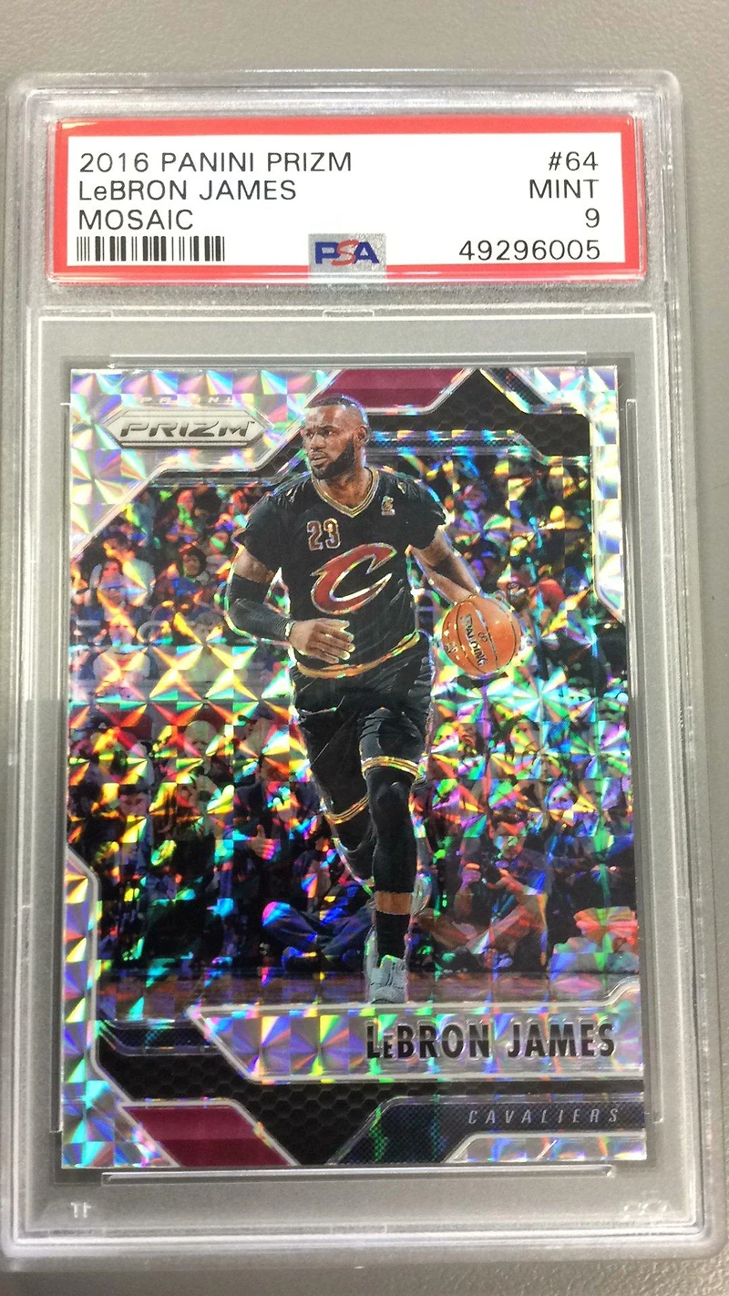 2016 Panini Prizm Mosaic 64 Lebron James PSA 9