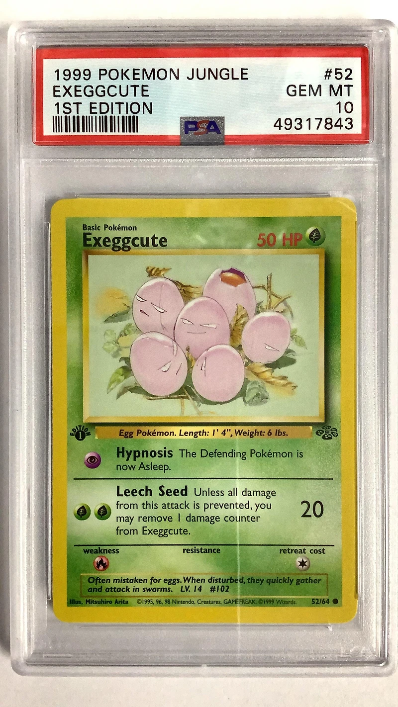 1999 Pokemon Jungle 52 Exeggcute 1st Edition PSA