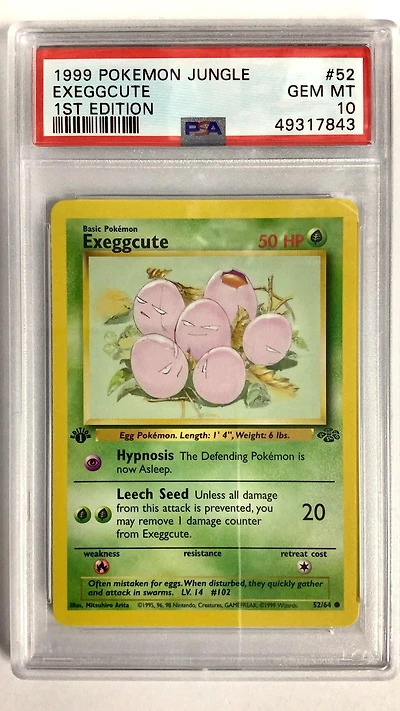 1999 Pokemon Jungle 52 Exeggcute 1st Edition PSA