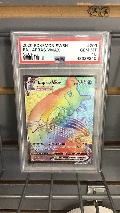 2020 Pokemon Sword & Shield 203 Fa/lapras Vmax PSA 10