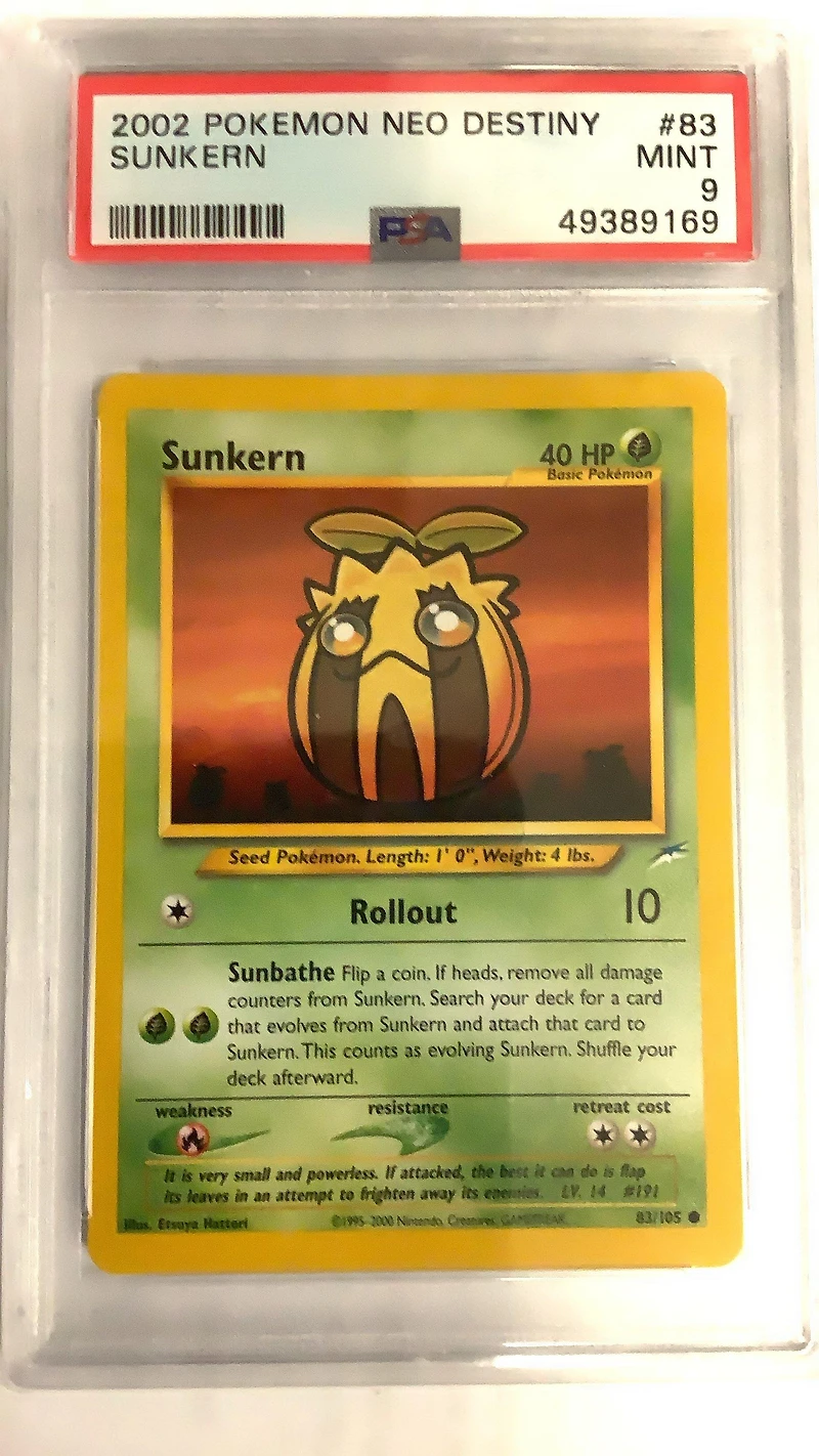 2002 Pokemon Neo Destiny 83 Sunkern PSA 9