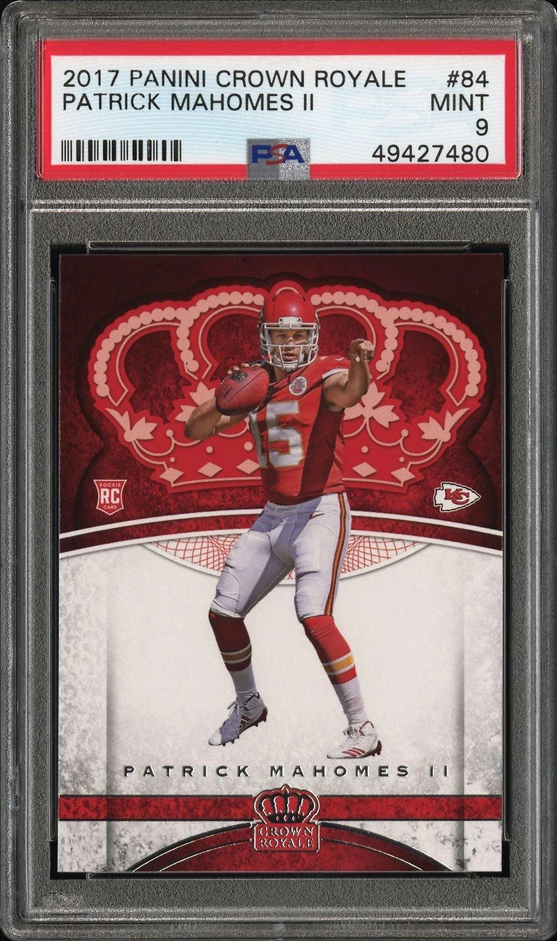 2017 Panini Crown Royale 84 Patrick Mahomes Ii PSA