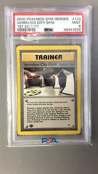 2000 Pokemon Gym Heroes 120 Vermilion City Gym 1st Edition PSA 9