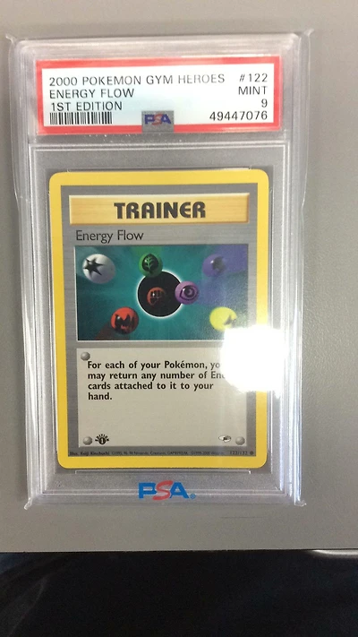 2000 Pokemon Gym Heroes 122 Energy Flow 1st Edition PSA