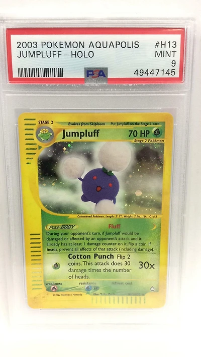 2003 Pokemon Aquapolis H13 Jumpluff-holo PSA