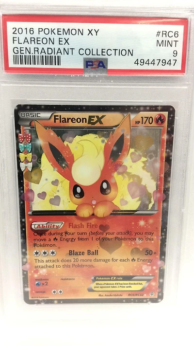 2016 Pokemon Xy Generations Radiant Collection Rc6 Flareon Ex PSA