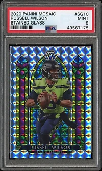2020 Panini Mosaic Stained Glass Sg10 Russell Wilson PSA 9