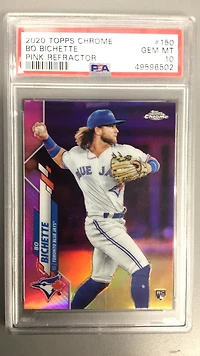 2020 Topps Chrome 150 Bo Bichette Pink Refractor PSA 10