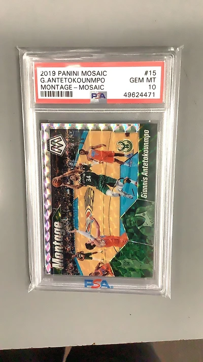2019 Panini Mosaic Montage 15 G.antetokounmpo PSA 10