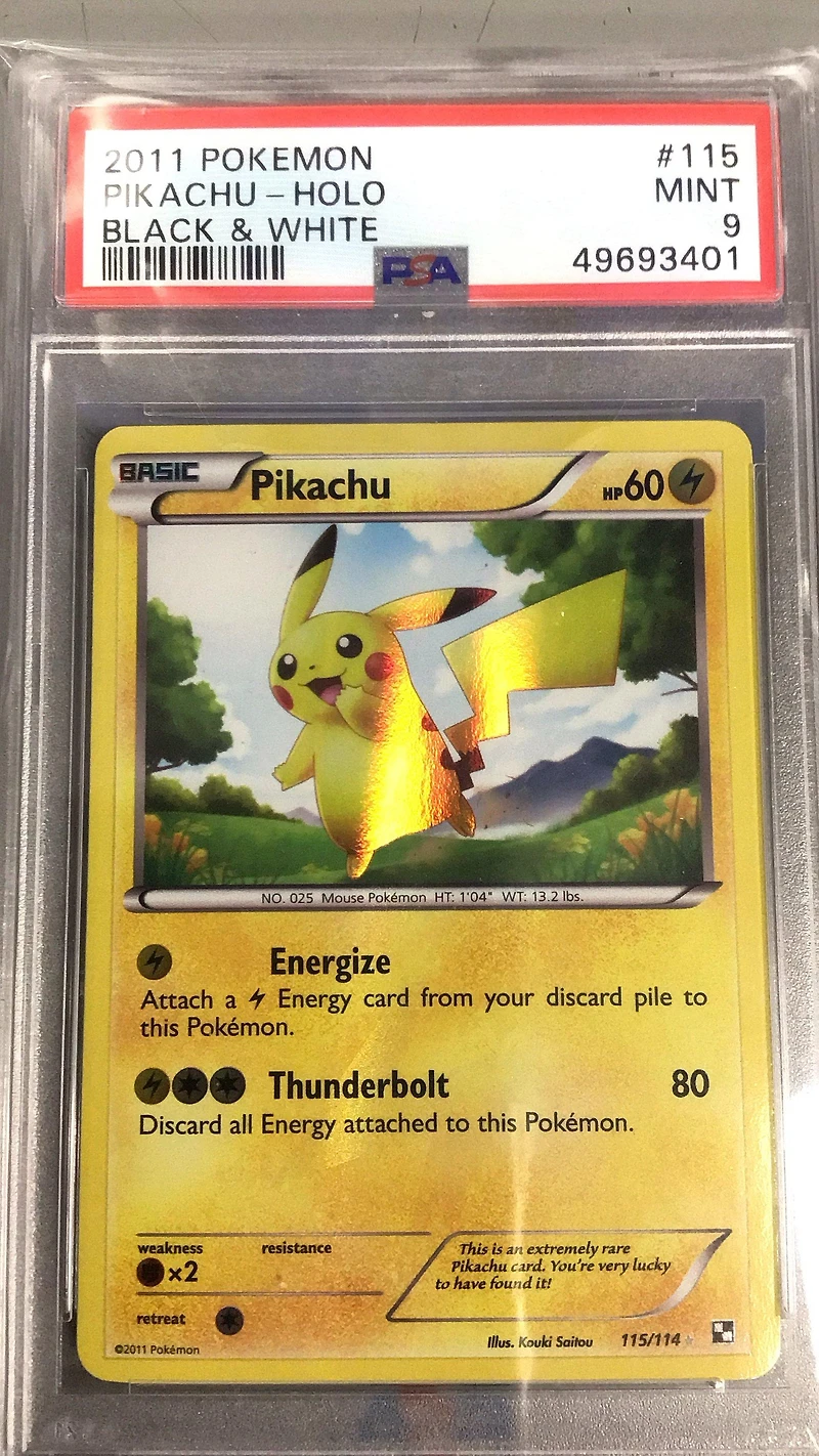 2011 Pokemon Black & White 115 Pikachu PSA 9
