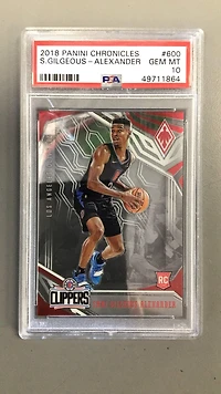 2018 Panini Chronicles 600 Shai Gilgeous-alexander PSA