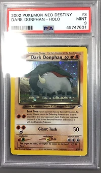 2002 Pokemon Neo Destiny 3 Dark Donphan-holo PSA 9