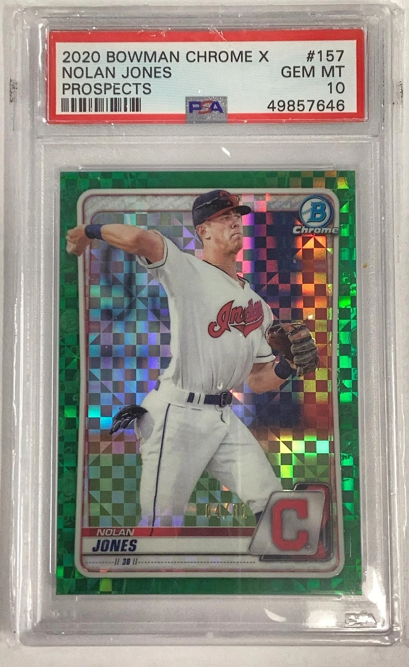 2020 Bowman Chrome X Prospects 157 Nolan Jones PSA 10