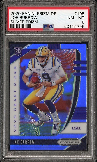 2020 Panini Prizm Draft Picks 105 Joe Burrow Silver Prizm PSA