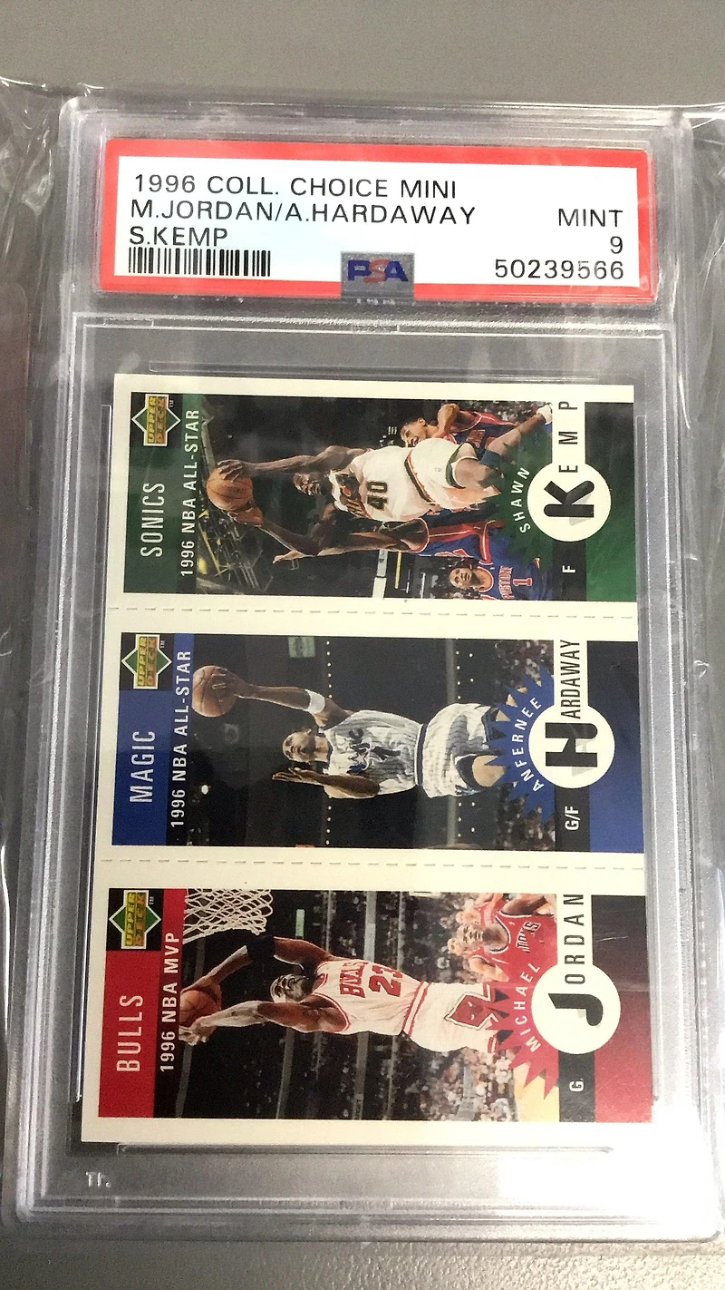 1996 Collector's Choice Mini Shawn Kemp/michael Jordan/anfernee Hardaway PSA 9