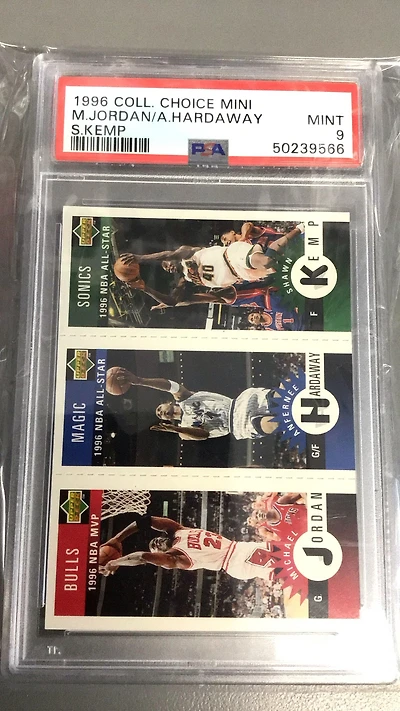 1996 Collector's Choice Mini Shawn Kemp/michael Jordan/anfernee Hardaway PSA 9