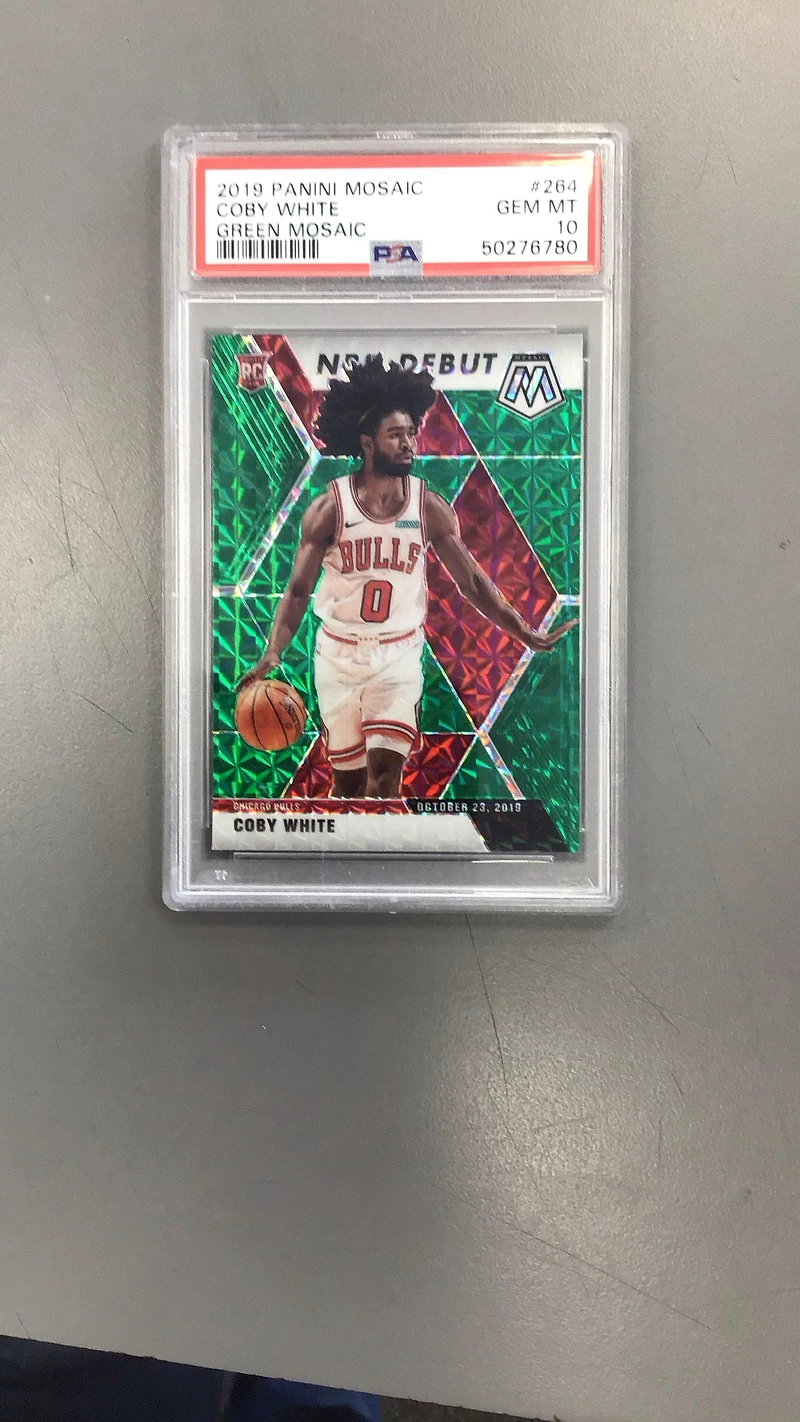 2019 Panini Mosaic 264 Coby White Green Mosaic PSA 10