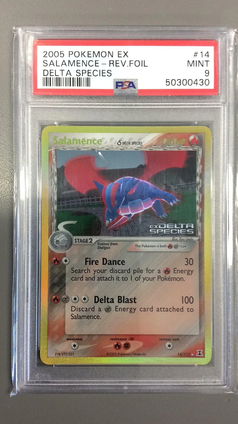 2005 Pokemon Ex Delta Species 14 Salamence-reverse Foil PSA 9
