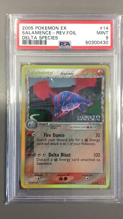 2005 Pokemon Ex Delta Species 14 Salamence-reverse Foil PSA 9