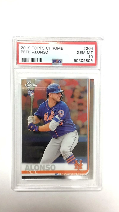 2019 Topps Chrome 204 Pete Alonso PSA 10