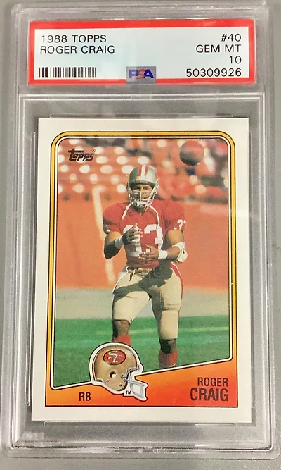 1988 Topps 40 Roger Craig PSA 10