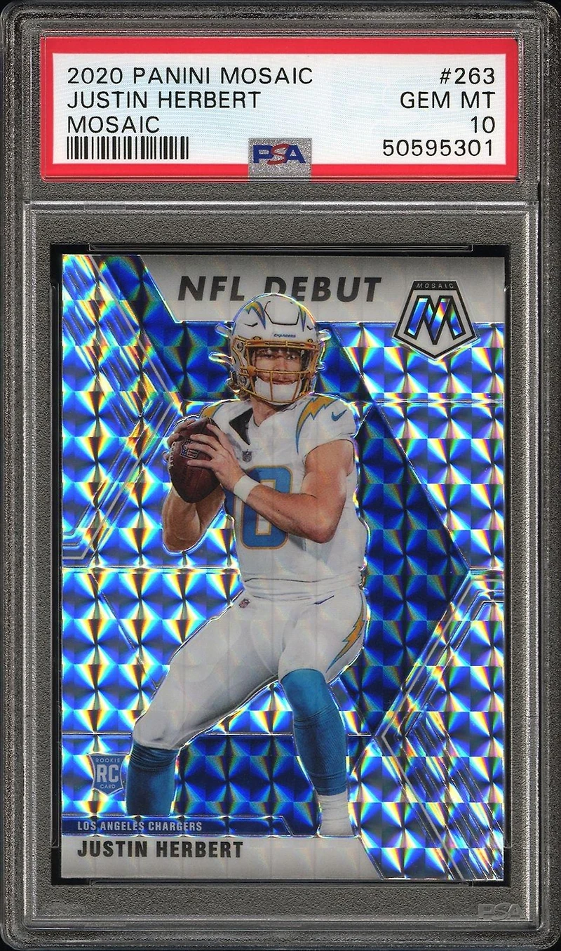 2020 Panini Mosaic Justin Herbert Mosaic PSA