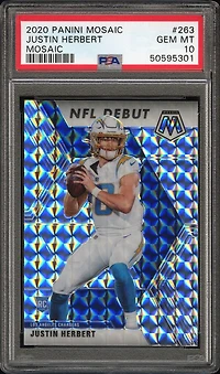 2020 Panini Mosaic Justin Herbert Mosaic PSA