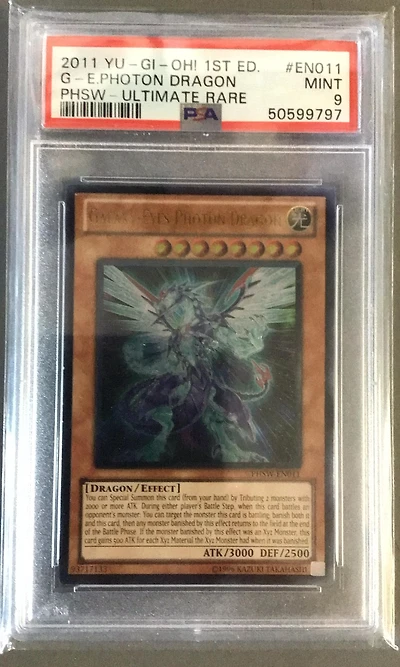 2011 Yu-gi-oh! Phsw-photon Shockwave En011 Galaxy-eyes Photon Dragon 1st Edition-ultimate Rare PSA 9