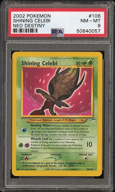 2002 Pokemon Neo Destiny 106 Shining Celebi PSA
