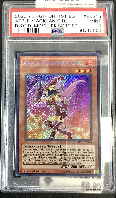 2020 Yu-gi-oh! The Dark Side Of Dimensions Movie Pack Secret Edition Ens15 Apple Magician Girl 1st Edition PSA