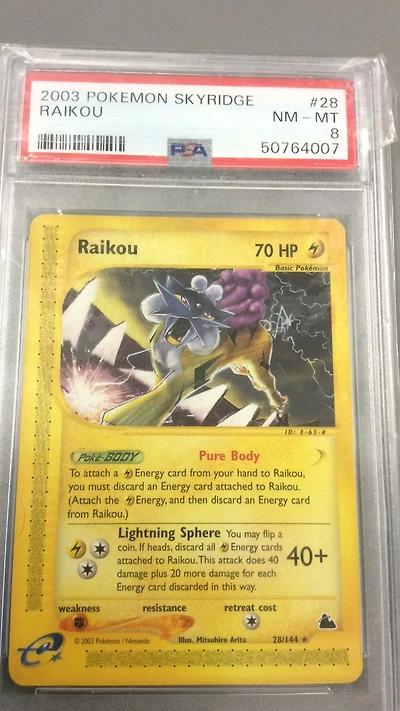 2003 Pokemon Skyridge 28 Raikou PSA