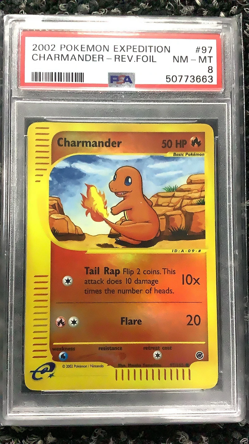 2002 Pokemon Expedition 97 Charmander-reverse Foil PSA