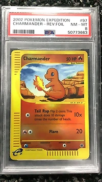 2002 Pokemon Expedition 97 Charmander-reverse Foil PSA