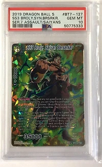 2019 Dragon Ball Super Card Game Series 7 Assault Of The Saiyans Bt7-127 Ss3 Broly, Saiyan Berserker PSA 10