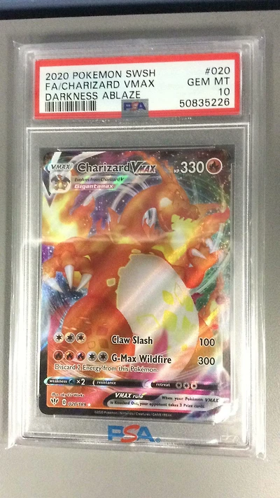 2020 Pokemon Sword & Shield Darkness Ablaze 020 Fa/charizard Vmax PSA