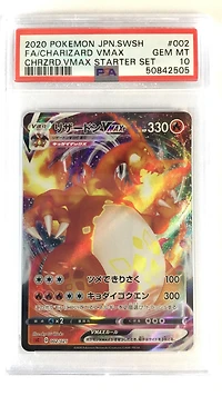 2020 Pokemon Japanese Sword & Shield Charizard Vmax Starter Set 002 Fa/charizard Vmax PSA