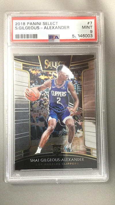 2018 Panini Select 7 Shai Gilgeous-alexander PSA 9
