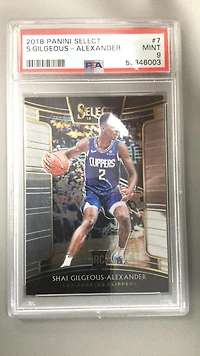 2018 Panini Select 7 Shai Gilgeous-alexander PSA 9