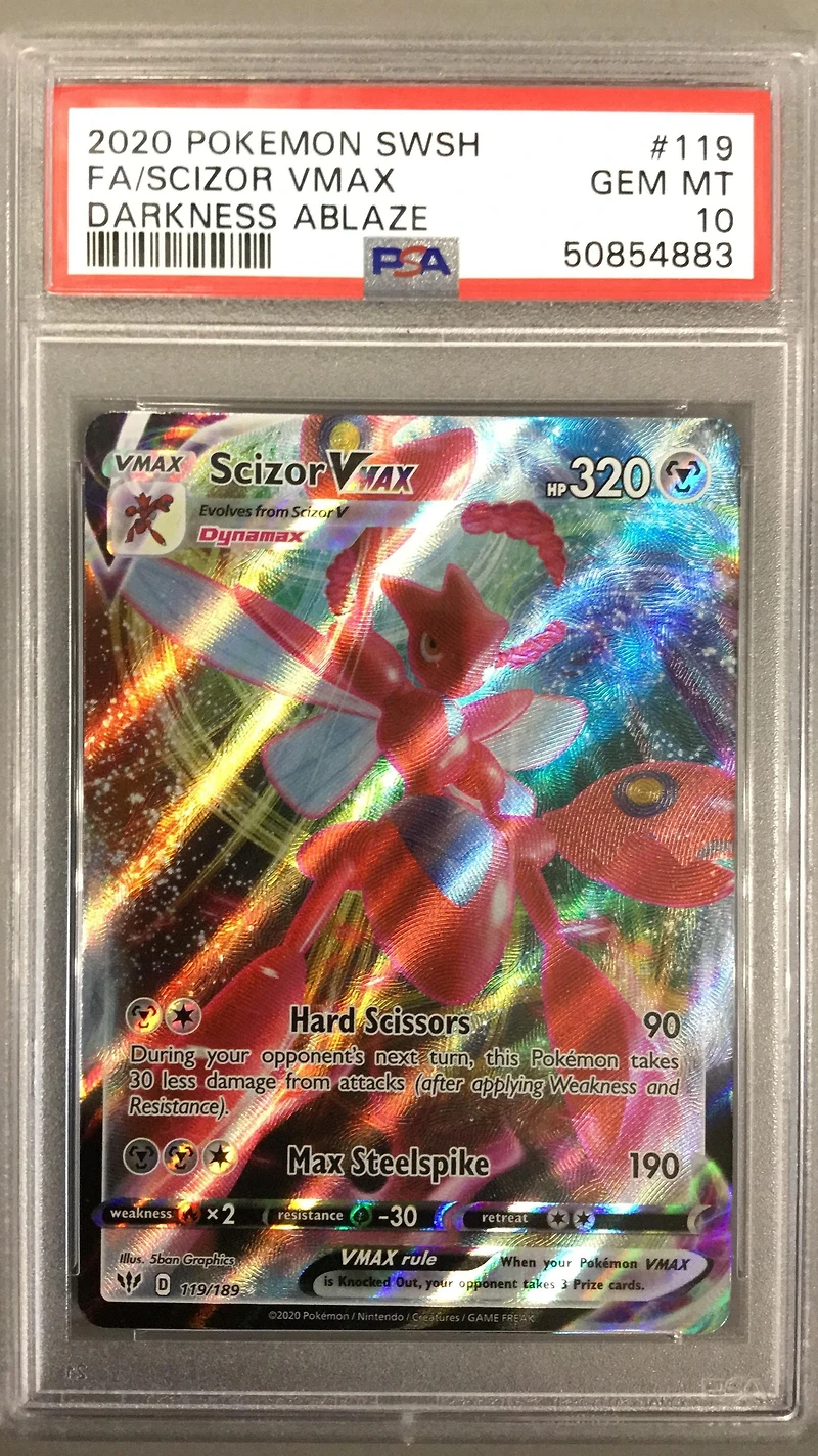 2020 Pokemon Sword & Shield Darkness Ablaze 119 Full Art/scizor Vmax PSA