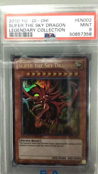 2010 Yu-gi-oh! Legendary Collection En002 Slifer The Sky Dragon PSA
