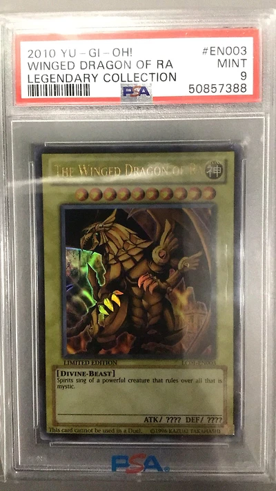 2010 Yu-gi-oh! Legendary Collection En003 The Winged Dragon Of Ra PSA