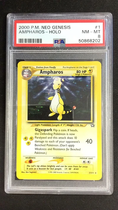 2000 Pokemon Neo Genesis 1 Ampharos-holo PSA
