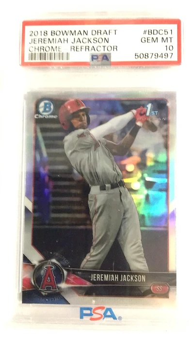 2018 Bowman Draft Bdc51 Jeremiah Jackson Chrome-refractor PSA 10