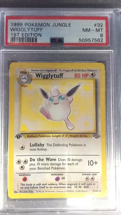1999 Pokemon Jungle 32 Wigglytuff 1st Edition PSA