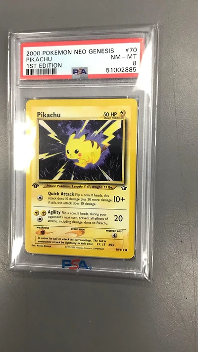 2000 Pokemon Neo Genesis 1st Edition 70 Pikachu PSA