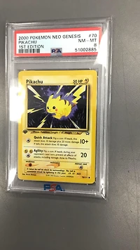 2000 Pokemon Neo Genesis 1st Edition 70 Pikachu PSA