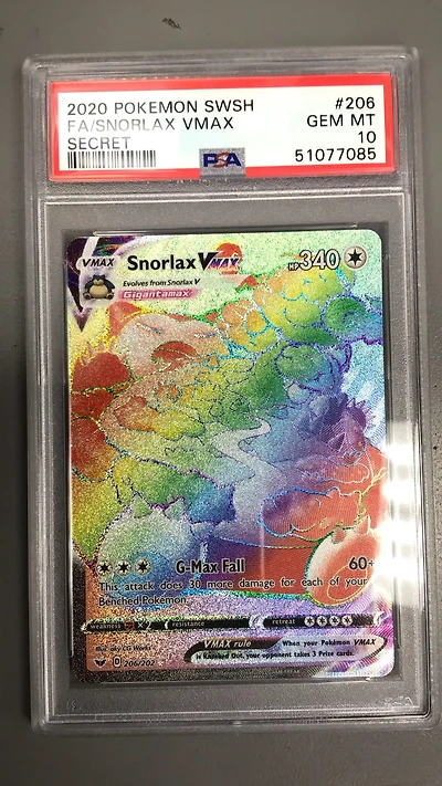 2020 Pokemon Sword & Shield Fa/snorlax Vmax PSA