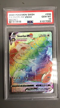 2020 Pokemon Sword & Shield Fa/snorlax Vmax PSA